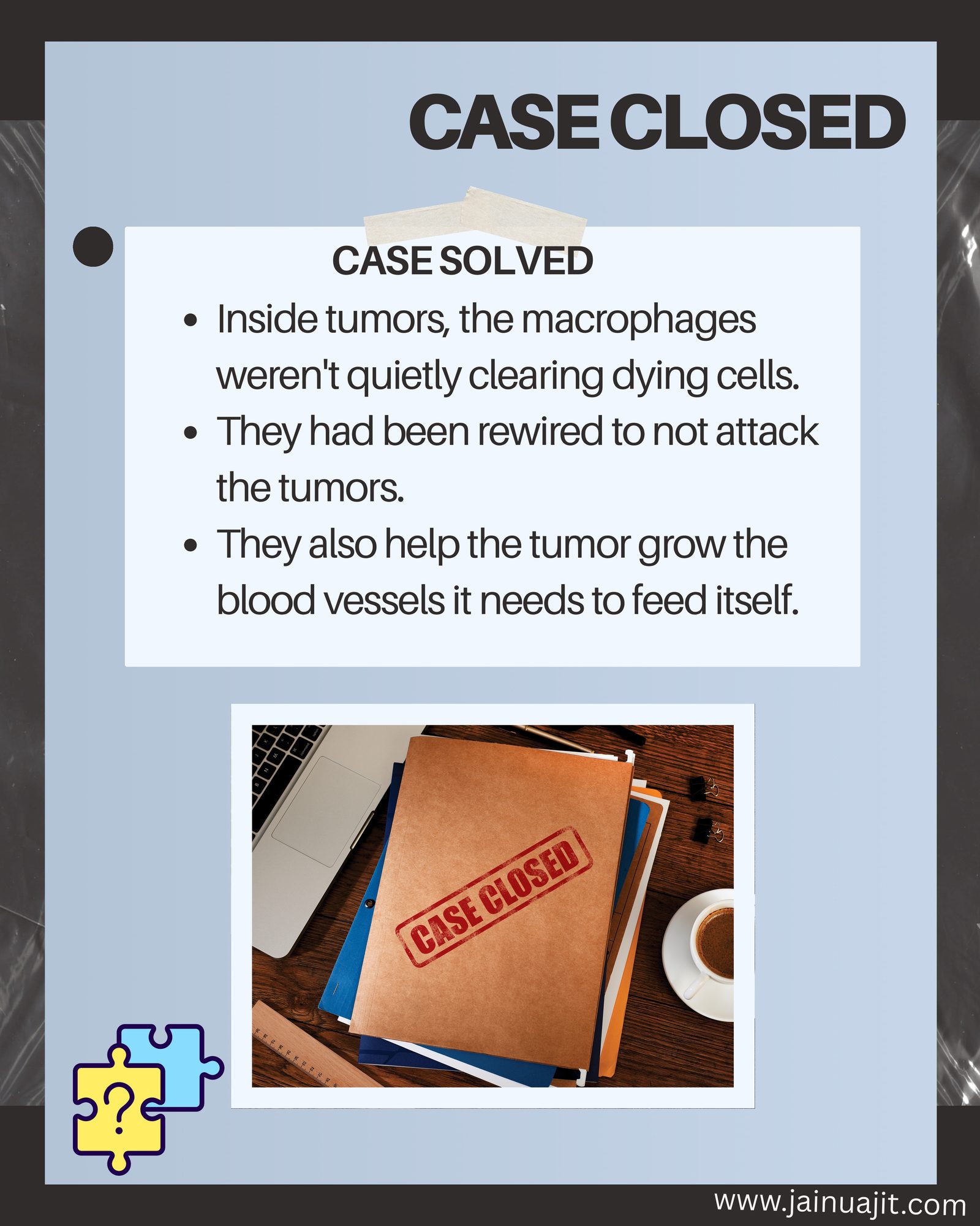 The Cell Death Case Files: How Macrophages Get Reprogrammed Inside Tumors, slide 6 of 6